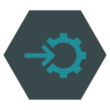 COG Tümleştirme düz vektör piktogram