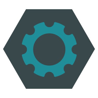 dişli düz vektör simgesi