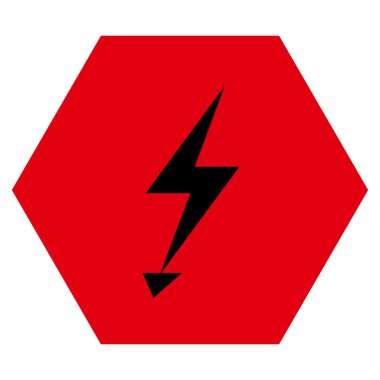 Elektrik Strike düz vektör piktogram