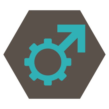 Teknolojik Potence düz vektör simgesi