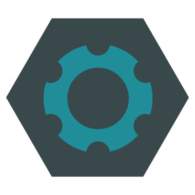 dişli düz vektör simgesi