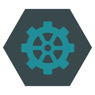 dişli düz vektör simgesi