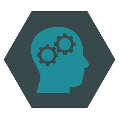 Beyin Dişlileri Düz Vektör Simgesi