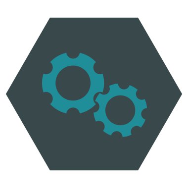 Dişliler Düz Vektör Piktogram