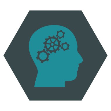 Beyin Dişlileri Düz Vektör Simgesi