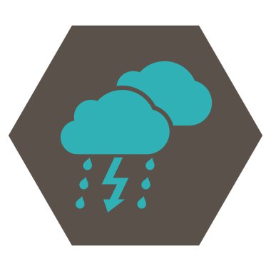 Fırtına düz vektör simgesi