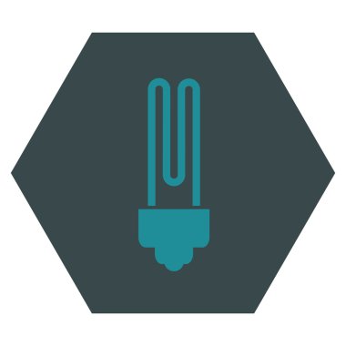 Floresan Ampul Düz Vektör Sembolü