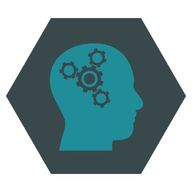 Beyin Mekaniği Düz Vektör Simgesi