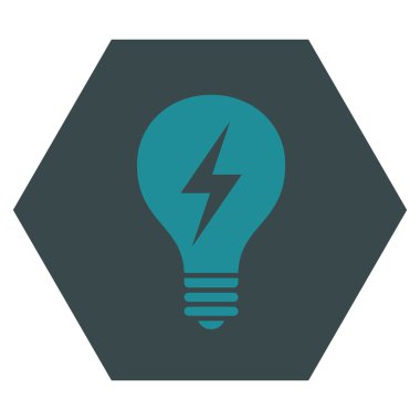 Elektrik Ampul düz vektör simgesi