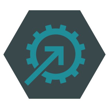 COG Tümleştirme düz vektör simgesi