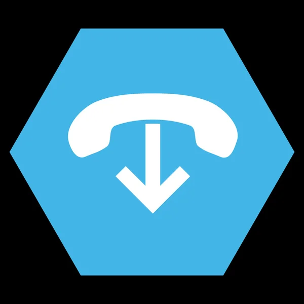 Telefoon ophangen plat vector symbool — Stockvector