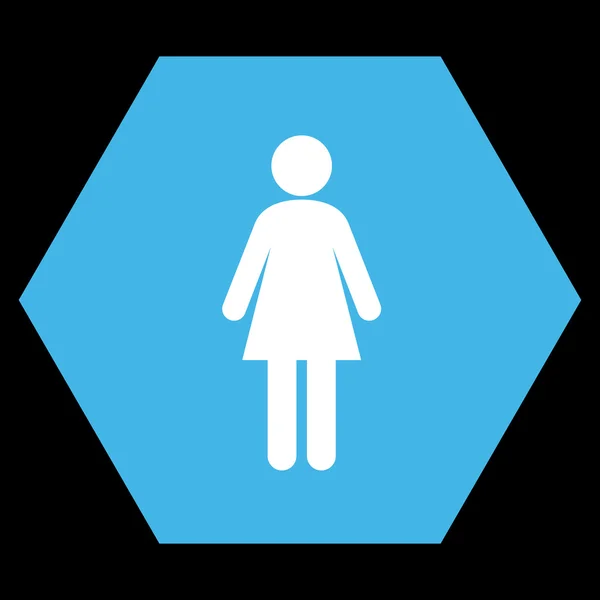 Woman Flat Vector Symbol — Διανυσματικό Αρχείο