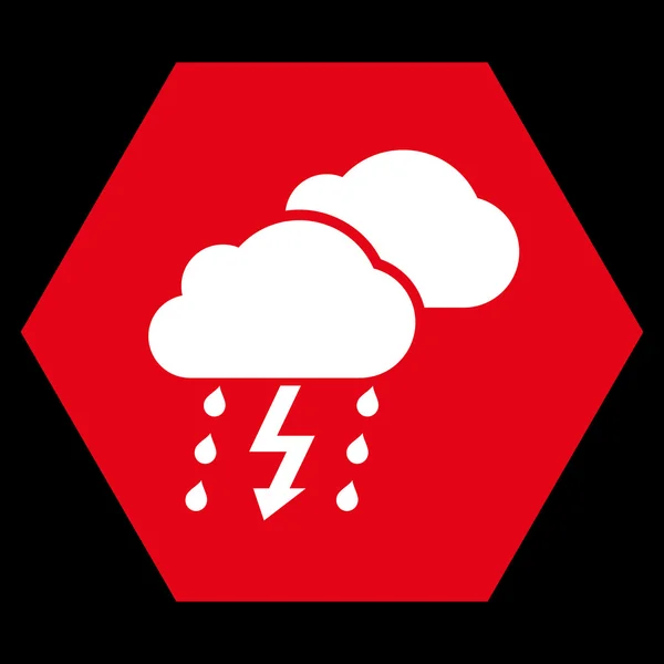 Thunderstorm Flat Vector Pictogram