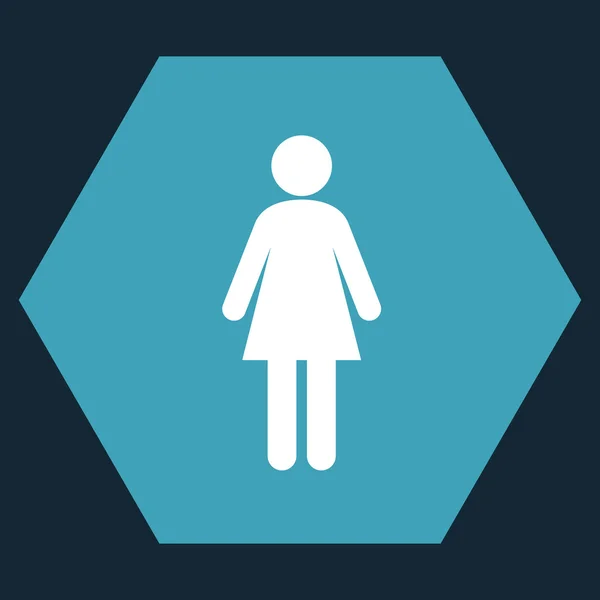 Woman Flat Vector Pictogram — Stock Vector