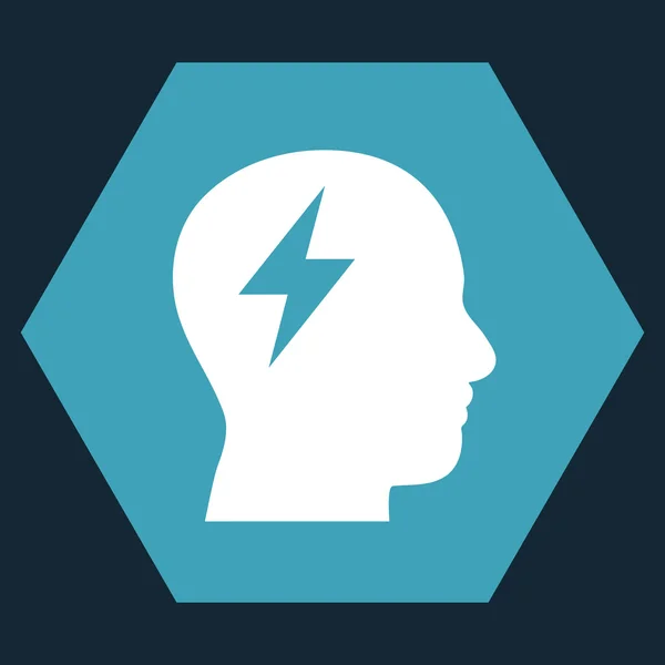 Plat vector symbool brainstormen — Stockvector