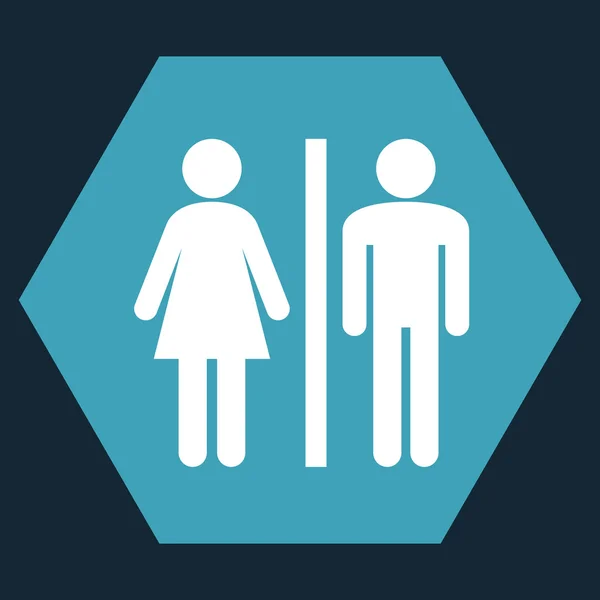 WC Personas Plano Vector Símbolo — Vector de stock