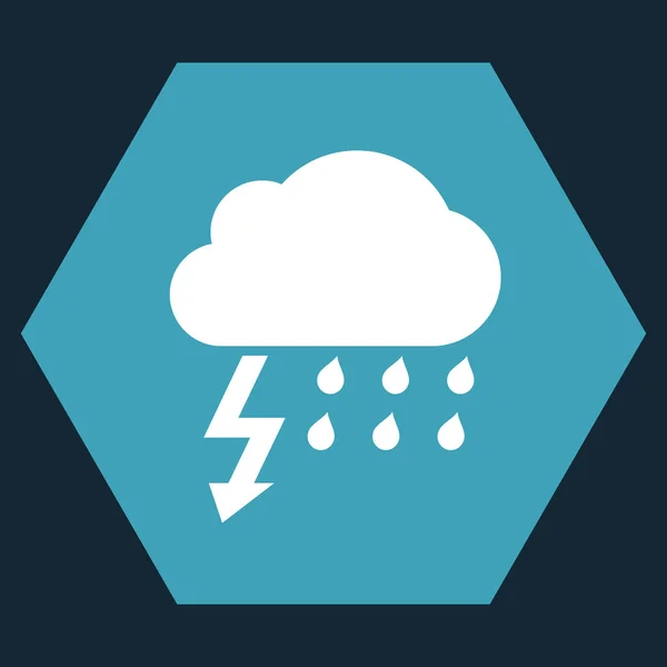 Tormenta eléctrica Símbolo vectorial plano — Vector de stock