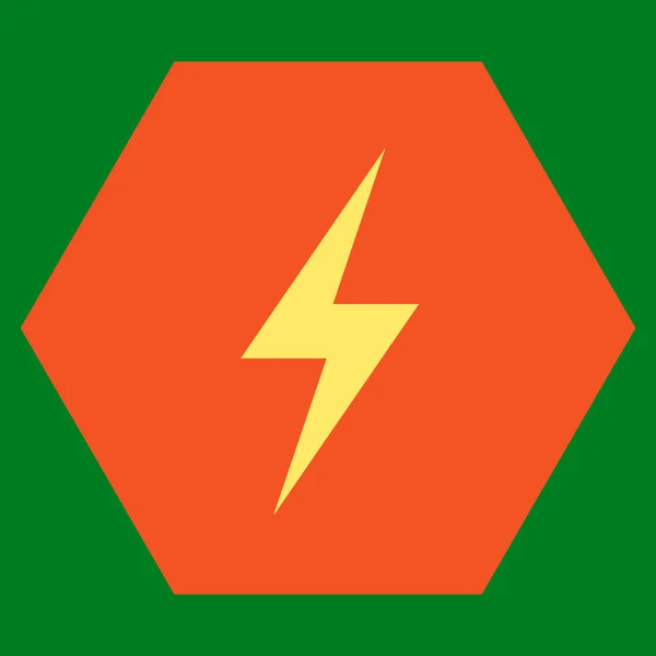 Plochá vektorová ikona elektrického proudu — Stockový vektor