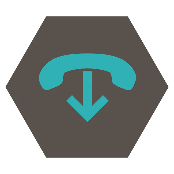 Telefon hänga upp platt vektor symbol — Stock vektor