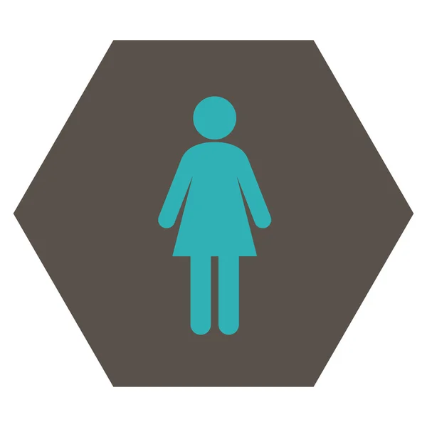 Woman Flat Vector Pictogram — ストックベクタ