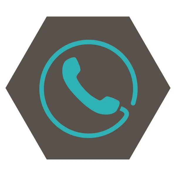 Telefoon plat vector symbool — Stockvector