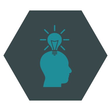 Genius Ampul Düz Vektör Sembolü