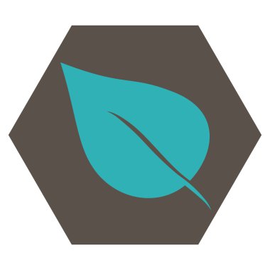 Yaprak düz vektör piktogram bitki