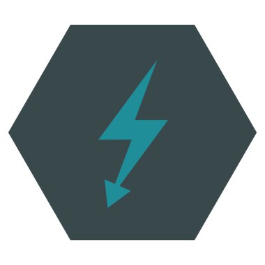 Elektrik Strike düz vektör piktogram