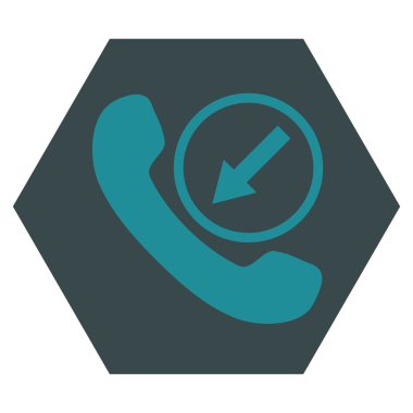 Gelen çağrı düz vektör piktogram