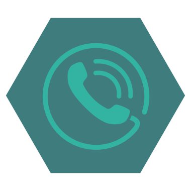 Telefon görüşmesi düz vektör piktogram