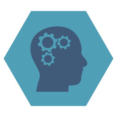 Beyin Dişlileri Düz Vektör Simgesi