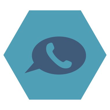 Telefon iletisi düz vektör simgesi