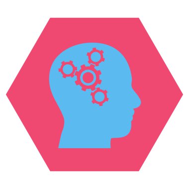 Beyin Mekaniği Düz Vektör Simgesi