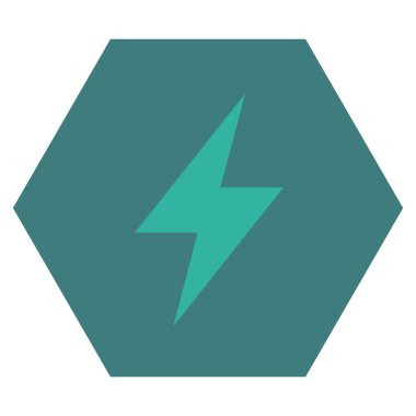 Electric Strike Düz Vektör Sembolü