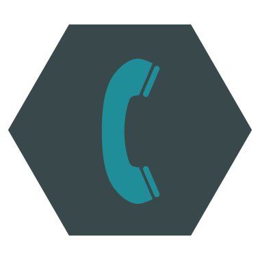 Telefon alıcı düz vektör simgesi