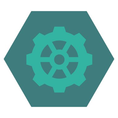 dişli düz vektör simgesi