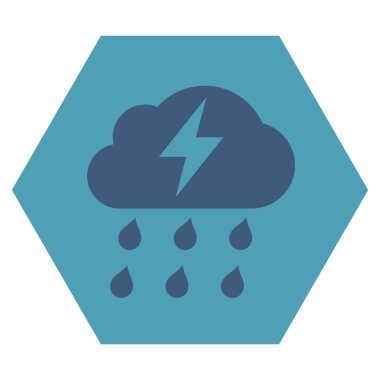 Fırtına düz vektör piktogram