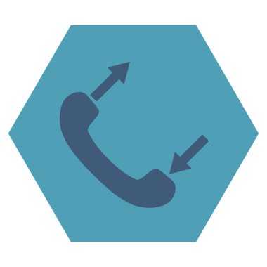 Düz vektör piktogram konuşurken telefon