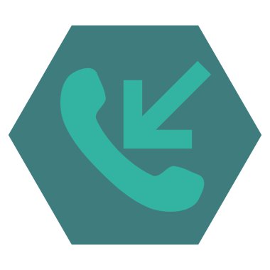 Gelen Çağrı Düz Vektör Sembolü