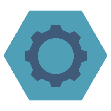 dişli düz vektör simgesi