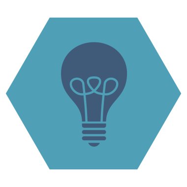 Lamba ampul düz vektör simgesi