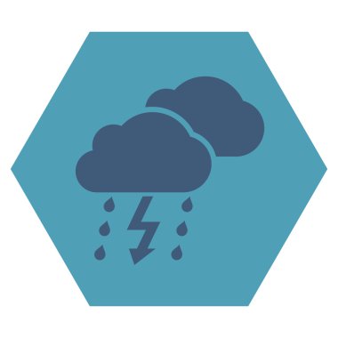 Fırtına düz vektör piktogram