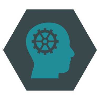 Akıl düz vektör piktogram