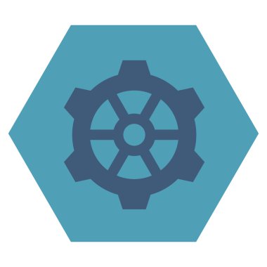 dişli düz vektör simgesi