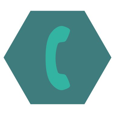 Alıcı düz vektör sembol telefon