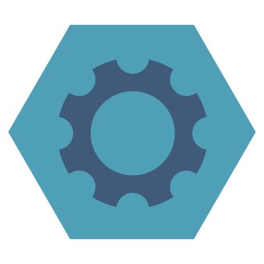 dişli düz vektör simgesi