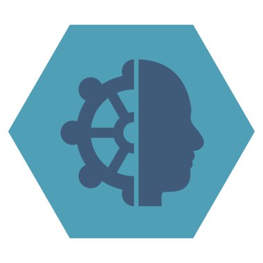 Akıl düz vektör piktogram