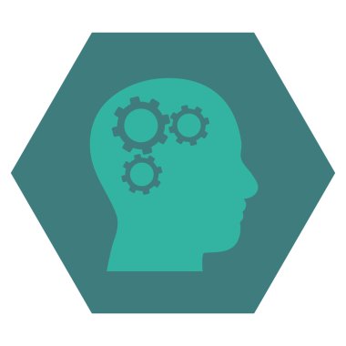 Beyin Dişlileri Düz Vektör Simgesi