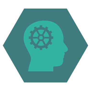 Akıl Düz Vektör Simgesi