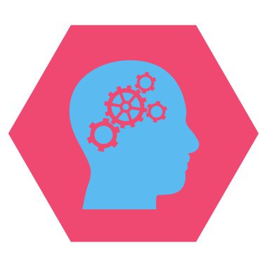 Beyin Dişlileri Düz Vektör Piktogramı